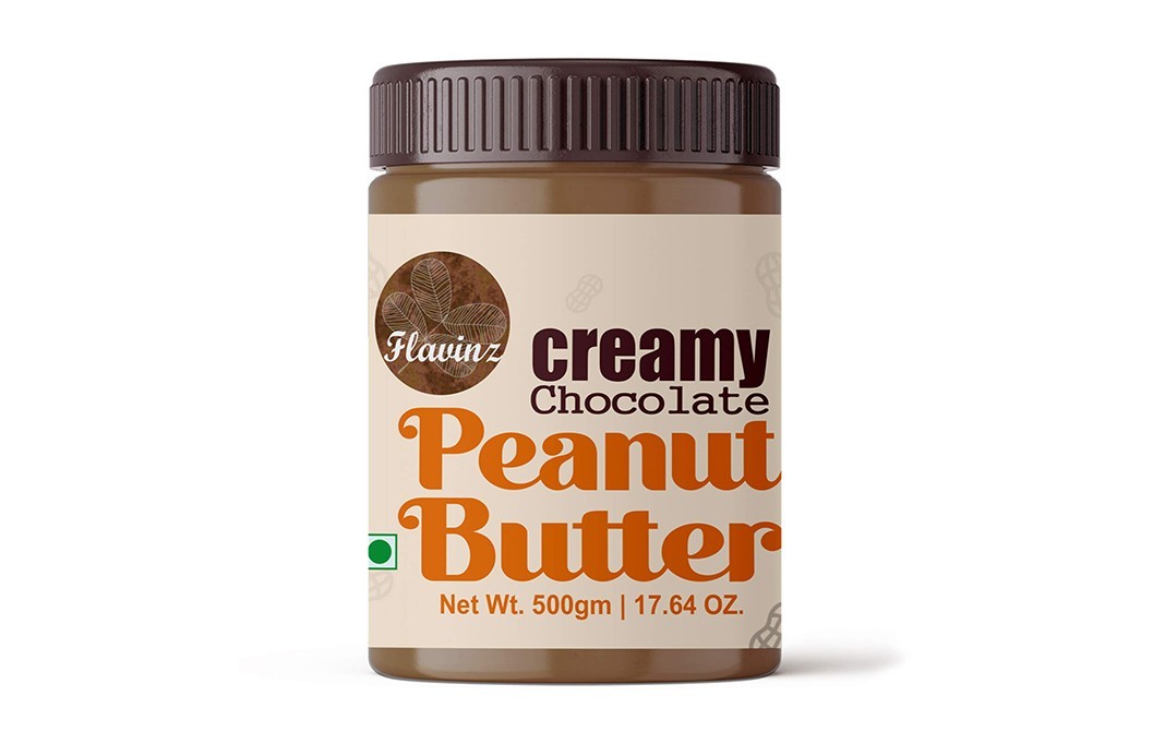 Flavinz Creamy Chocolate Peanut Butter    Plastic Jar  500 grams